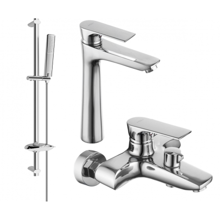 Mexen Axel DB72 zestaw wannowy, chrom - 73813DB72-00