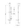 Mexen Axel DB72 zestaw wannowy, czarny - 73813DB72-70