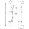Mexen Axel DB62 zestaw wannowy, czarny - 73813DB62-70