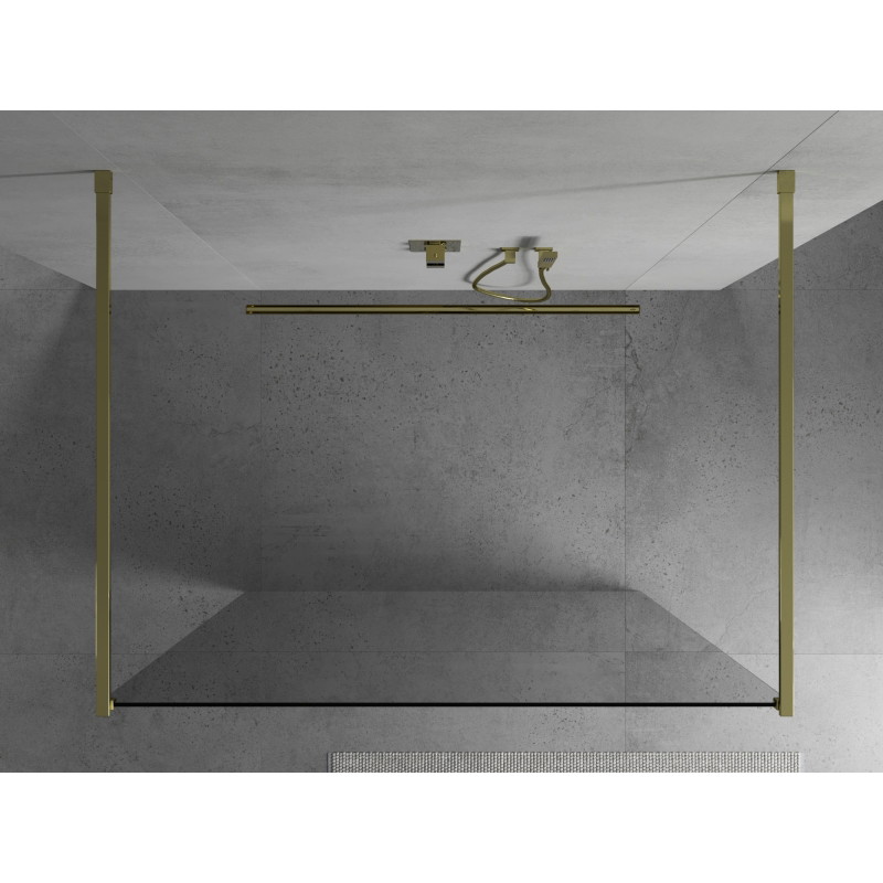Mexen Kioto ścianka prysznicowa wolnostojąca 170 x 200 cm, transparent 8 mm, złota - 800-170-002-50-00