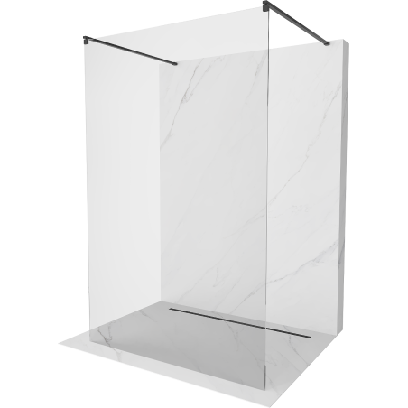 Mexen Kioto ścianka prysznicowa wolnostojąca 105 x 200 cm, transparent 8 mm, czarna - 800-105-002-70-00