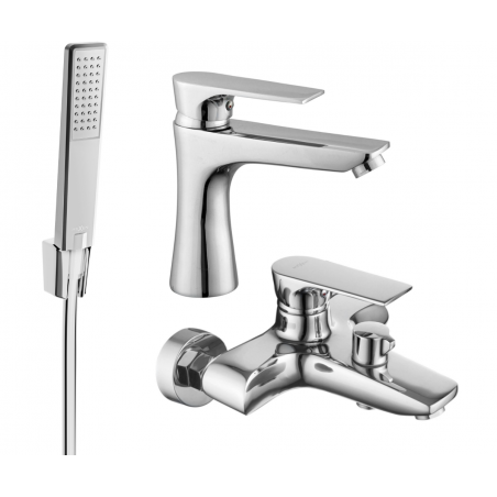 Mexen Axel R72 zestaw wannowy, chrom - 73803R72-00