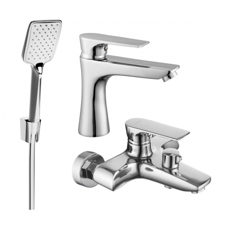 Mexen Axel R62 zestaw wannowy, chrom - 73803R62-00