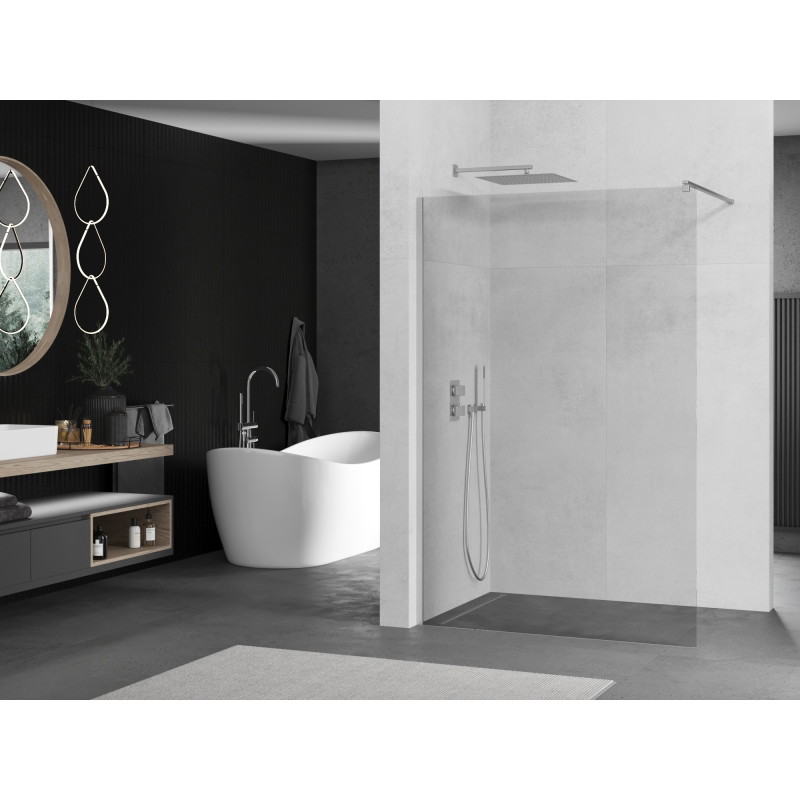 Mexen Kioto ścianka prysznicowa Walk-in 65 x 200 cm, transparent 8 mm, chrom - 800-065-101-01-00