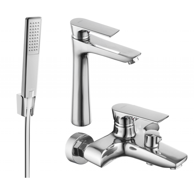 Mexen Axel R72 zestaw wannowy, chrom - 73813R72-00