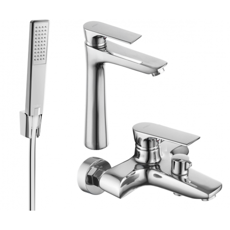 Mexen Axel R72 zestaw wannowy, chrom - 73813R72-00