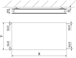 Mexen CHF20 Hygiene Flat grzejnik płytowy 500 x 500 mm, podłączenie boczne, 431 W, antracyt - W420HF-050-050-66