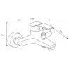 Mexen Caro DF62 zestaw wannowy, chrom - 746603DF62-00