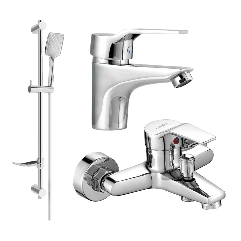Mexen Caro DF72 zestaw wannowy, chrom - 746603DF72-00