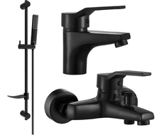 Mexen Caro DF72 zestaw wannowy, czarny - 746603DF72-70