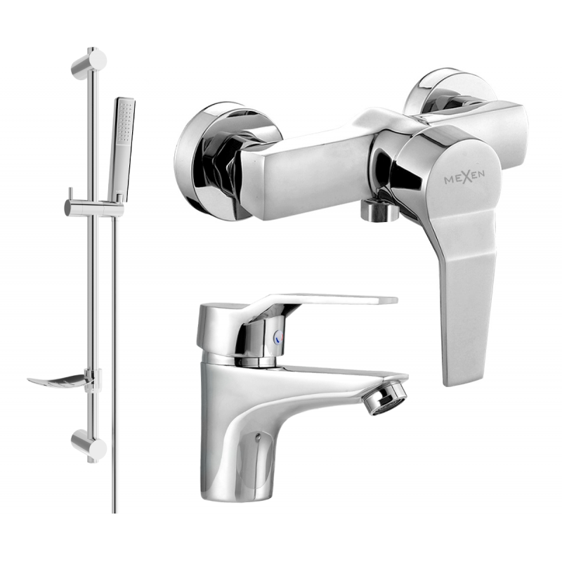 Mexen Caro DF72 zestaw prysznicowy, chrom - 746604DF72-00