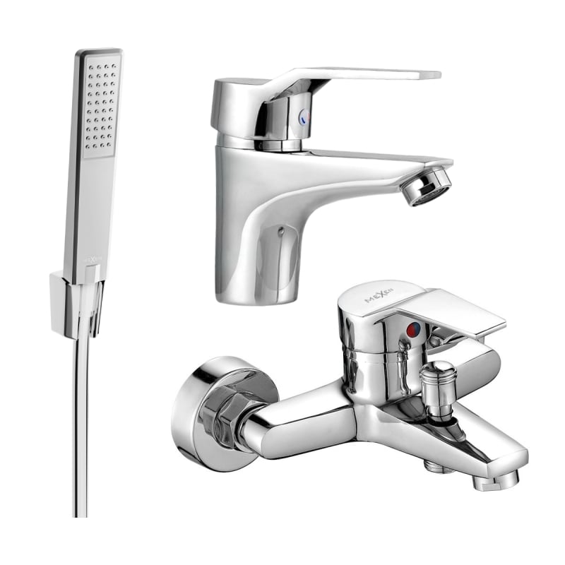 Mexen Caro R72 zestaw wannowy, chrom - 746603R72-00