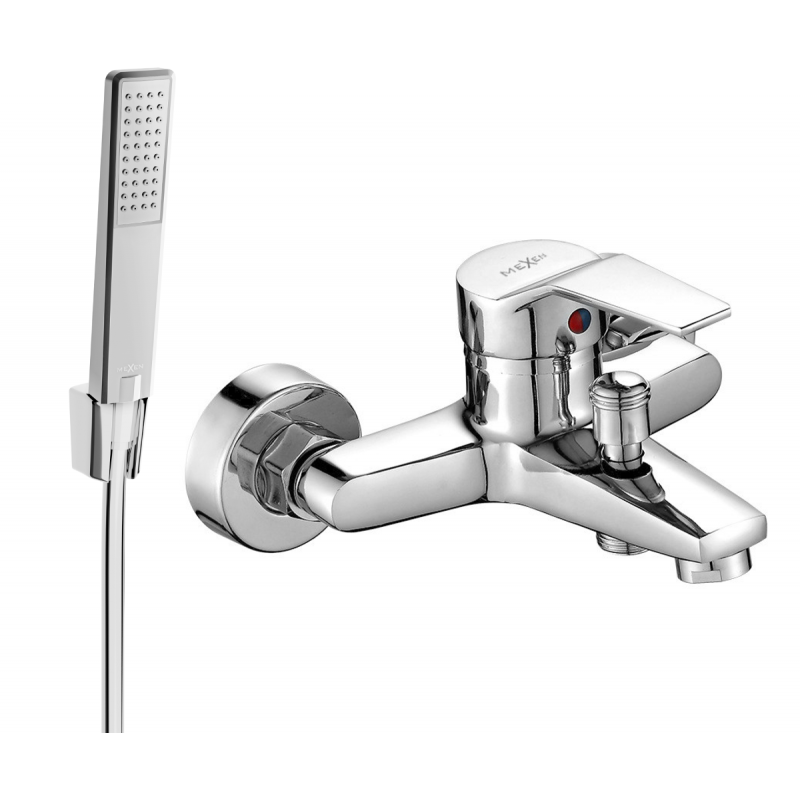 Mexen Caro R72 bateria wannowa z zestawem prysznicowym, chrom - 74663R72-00