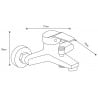 Mexen Caro R72 bateria wannowa z zestawem prysznicowym, czarna - 74663R72-70