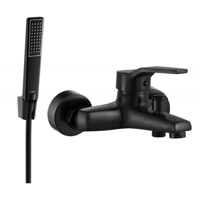 Mexen Caro R72 bateria wannowa z zestawem prysznicowym, czarna - 74663R72-70