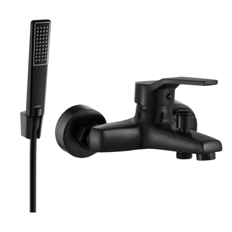 Mexen Caro R72 bateria wannowa z zestawem prysznicowym, czarna - 74663R72-70