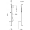 Mexen Cetus DQ45 zestaw wannowy, czarny - 744303DQ45-70