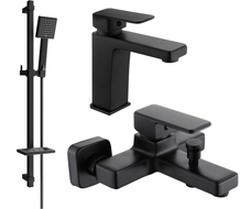 Mexen Cetus DQ45 zestaw wannowy, czarny - 744303DQ45-70