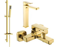 Mexen Cetus DQ77 zestaw wannowy, złoty - 744313DQ77-50