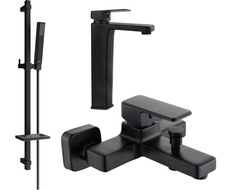 Mexen Cetus DQ77 zestaw wannowy, czarny - 744313DQ77-70