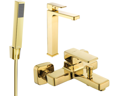 Mexen Cetus R77 zestaw wannowy, złoty - 744313R77-50