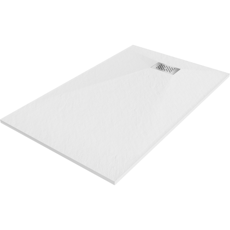 Mexen Hugo brodzik prostokątny SMC 140 x 70 cm, biały, maskownica inox - 42107014-X