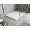 Mexen Hugo brodzik prostokątny SMC 160 x 80 cm, biały, maskownica inox - 42108016-X