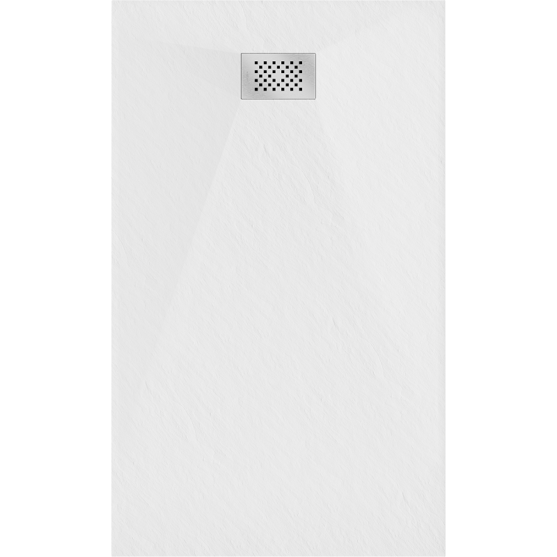 Mexen Hugo brodzik prostokątny SMC 160 x 80 cm, biały, maskownica inox - 42108016-X