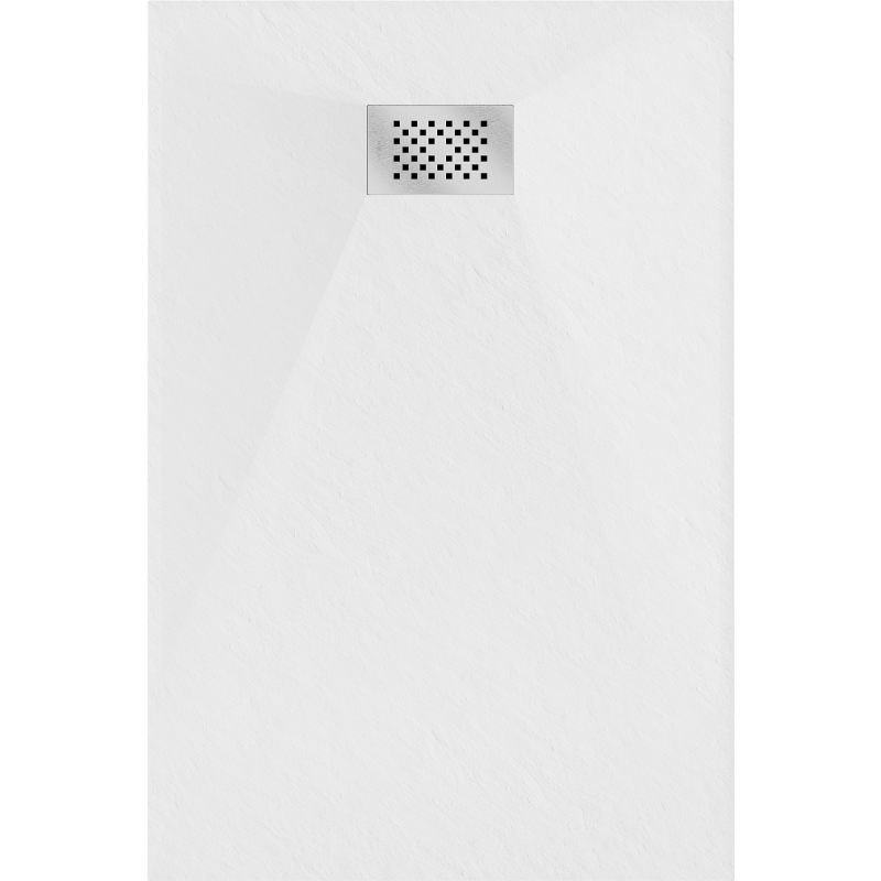 Mexen Hugo brodzik prostokątny SMC 100 x 80 cm, biały, maskownica inox - 42108010-X