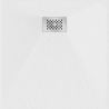 Mexen Hugo brodzik kwadratowy SMC 90 x 90 cm, biały, maskownica inox - 42109090-X