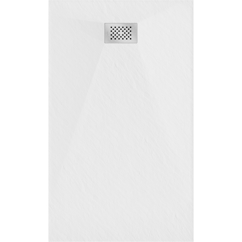 Mexen Hugo brodzik prostokątny SMC 140 x 90 cm, biały, maskownica inox - 42109014-X