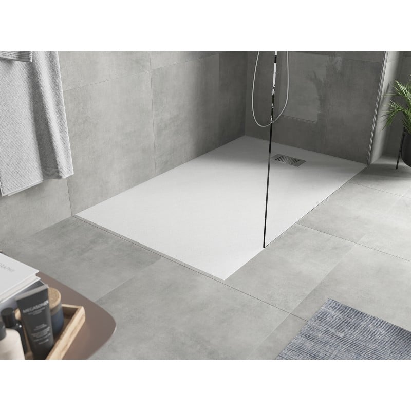 Mexen Hugo brodzik prostokątny SMC 150 x 90 cm, biały, maskownica inox - 42109015-X