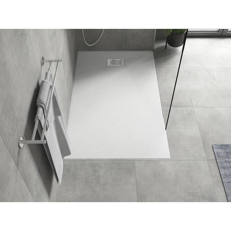 Mexen Hugo brodzik prostokątny SMC 150 x 90 cm, biały, maskownica inox - 42109015-X