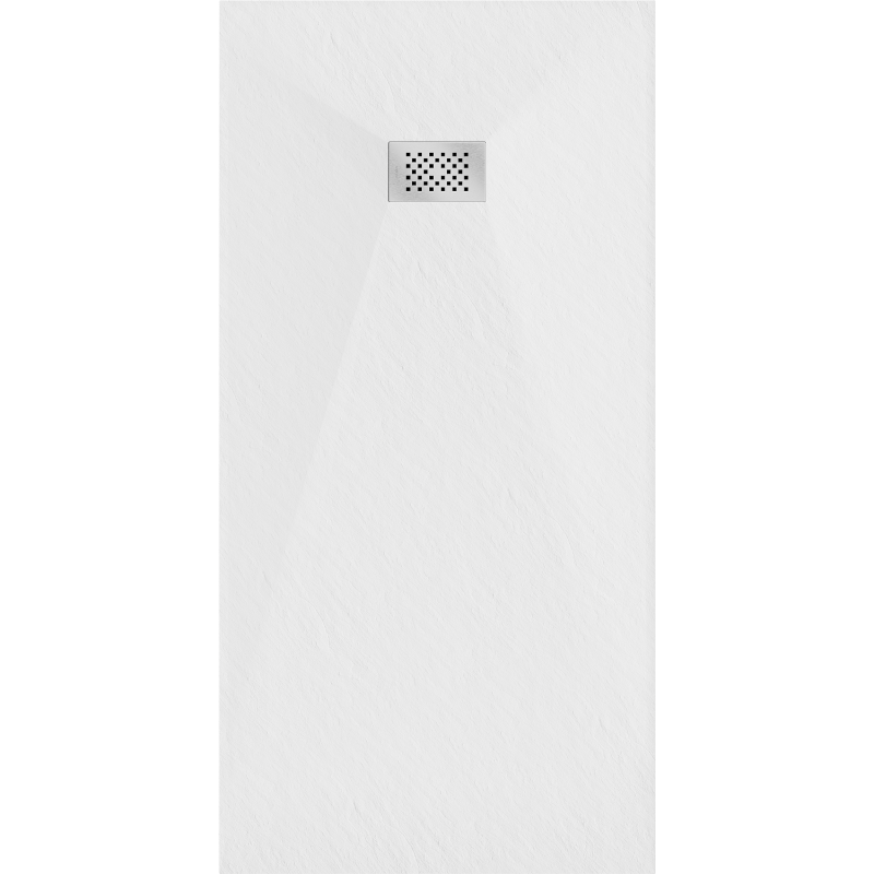 Mexen Hugo brodzik prostokątny SMC 180 x 90 cm, biały, maskownica inox - 42109018-X