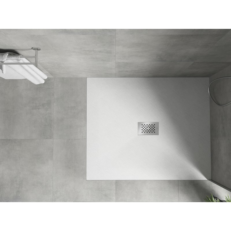 Mexen Hugo brodzik prostokątny SMC 120 x 100 cm, biały, maskownica inox - 42101012-X