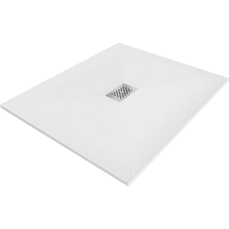 Mexen Hugo brodzik prostokątny SMC 130 x 100 cm, biały, maskownica inox - 42101013-X