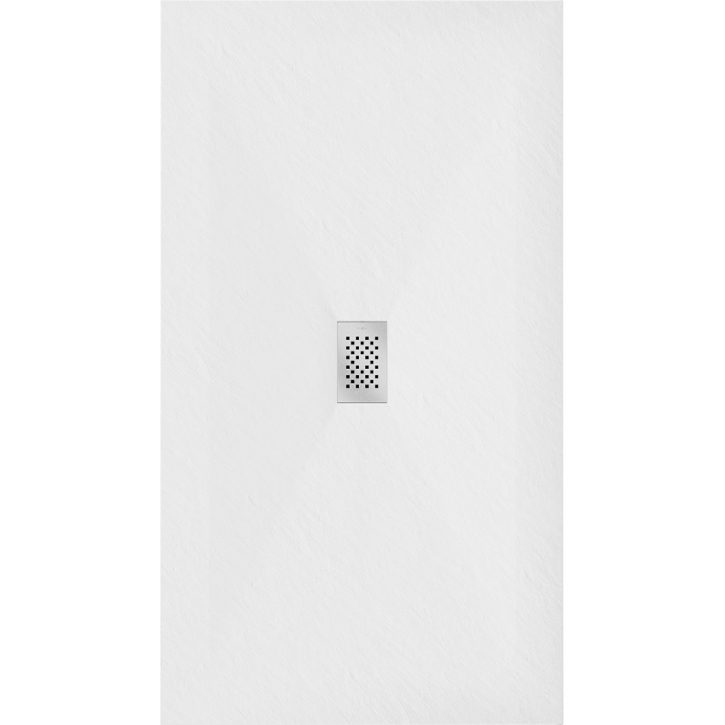 Mexen Hugo brodzik prostokątny SMC 150 x 100 cm, biały, maskownica inox - 42101015-X