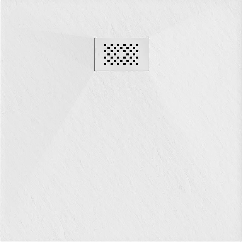 Mexen Hugo brodzik kwadratowy SMC 70 x 70 cm, biały, maskownica biała - 42107070-W