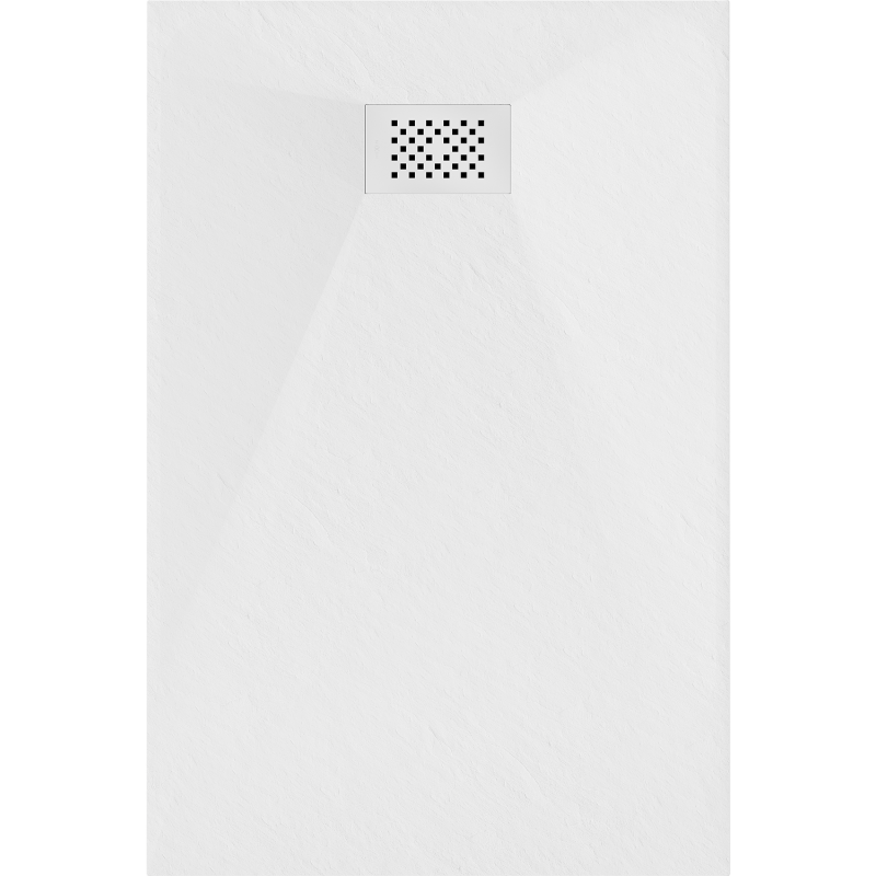 Mexen Hugo brodzik prostokątny SMC 80 x 70 cm, biały, maskownica biała - 42107080-W