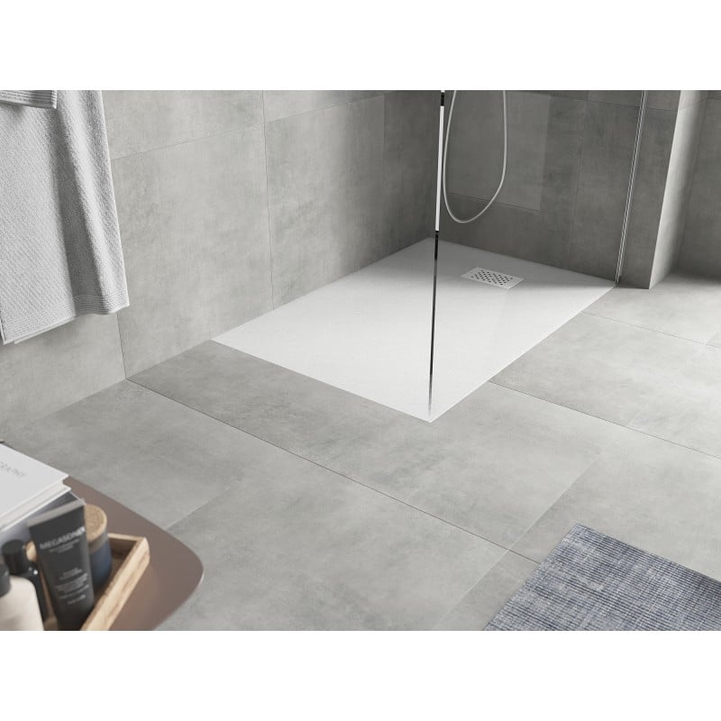Mexen Hugo brodzik prostokątny SMC 120 x 70 cm, biały, maskownica biała - 42107012-W