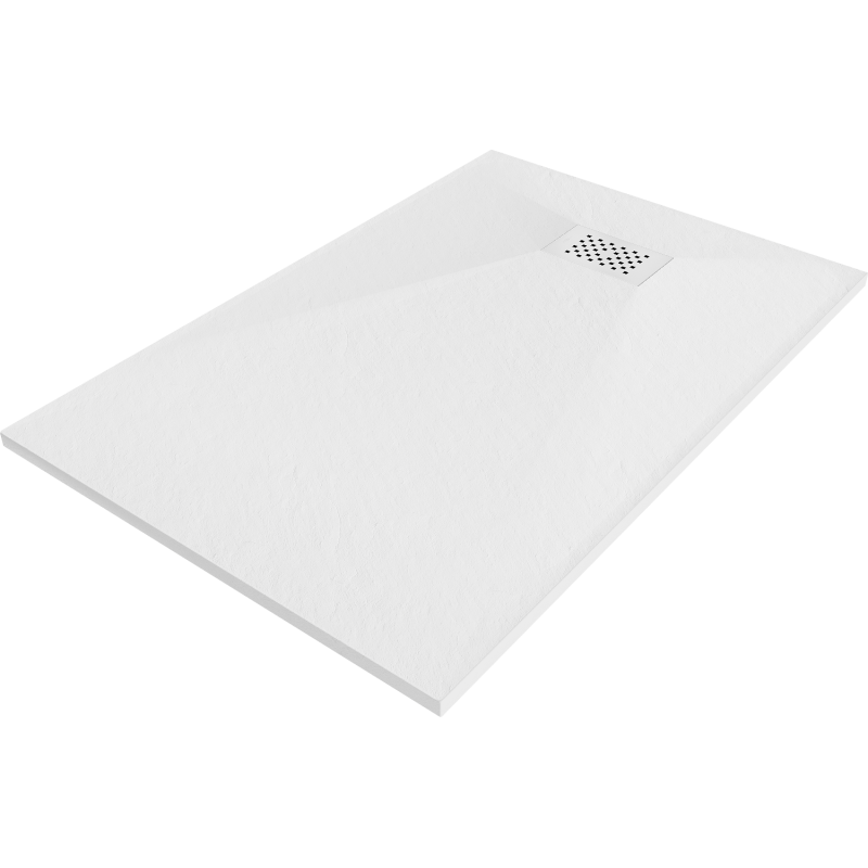 Mexen Hugo brodzik prostokątny SMC 120 x 70 cm, biały, maskownica biała - 42107012-W