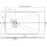 Mexen Hugo brodzik prostokątny SMC 150 x 70 cm, biały, maskownica biała - 42107015-W