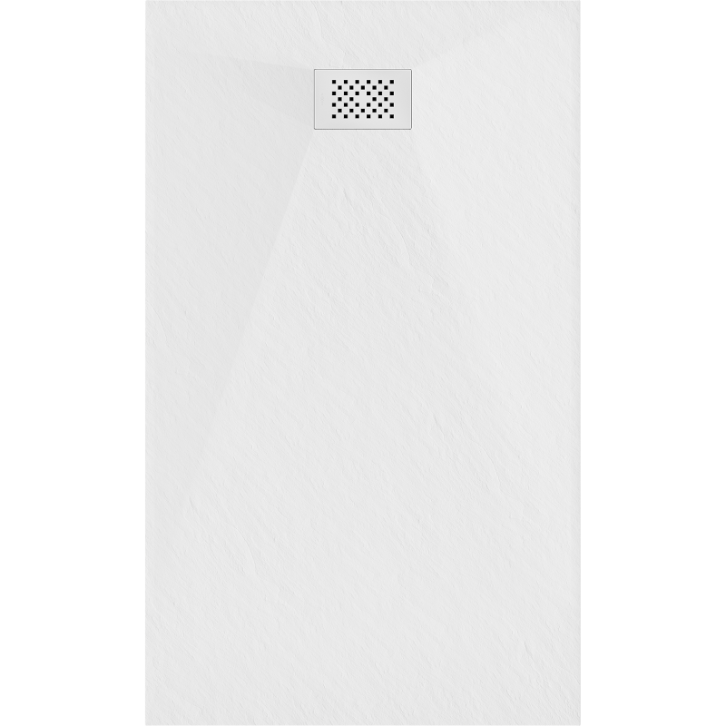 Mexen Hugo brodzik prostokątny SMC 150 x 70 cm, biały, maskownica biała - 42107015-W