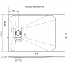 Mexen Hugo brodzik prostokątny SMC 140 x 80 cm, biały, maskownica biała - 42108014-W