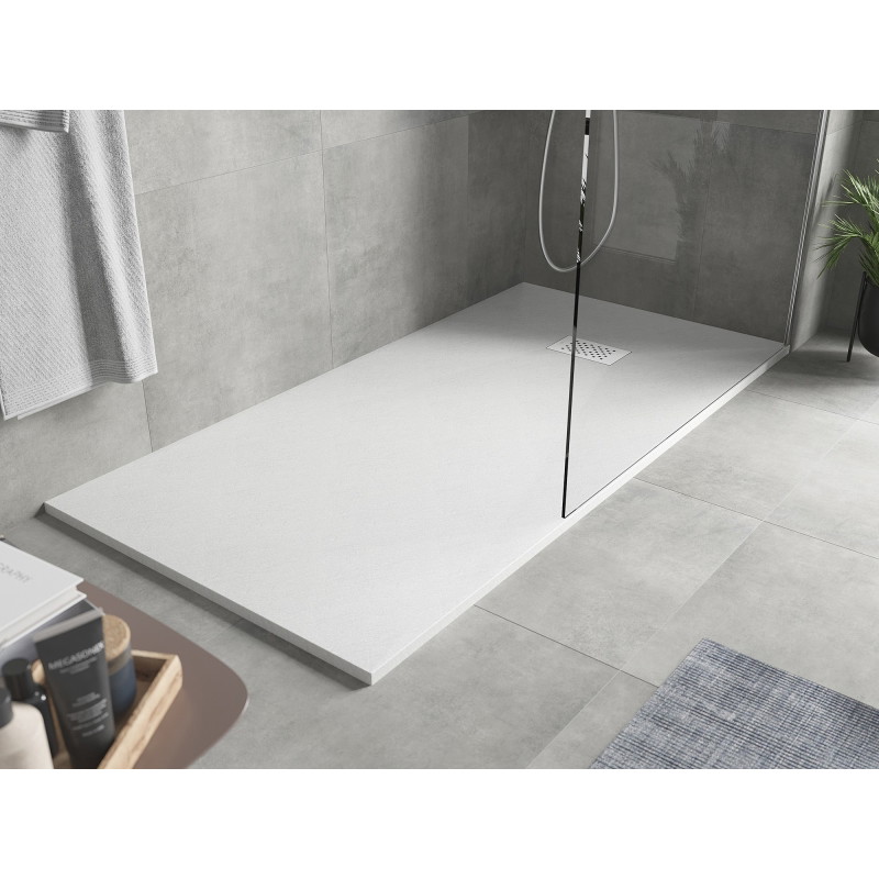 Mexen Hugo brodzik prostokątny SMC 170 x 80 cm, biały, maskownica biała - 42108017-W