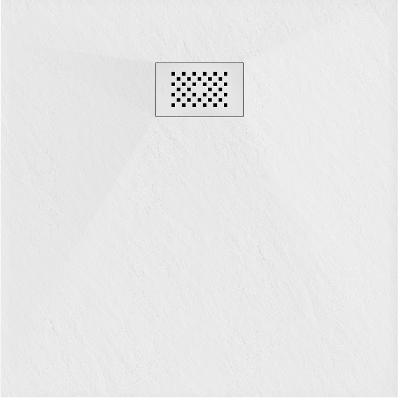 Mexen Hugo brodzik kwadratowy SMC 90 x 90 cm, biały, maskownica biała - 42109090-W