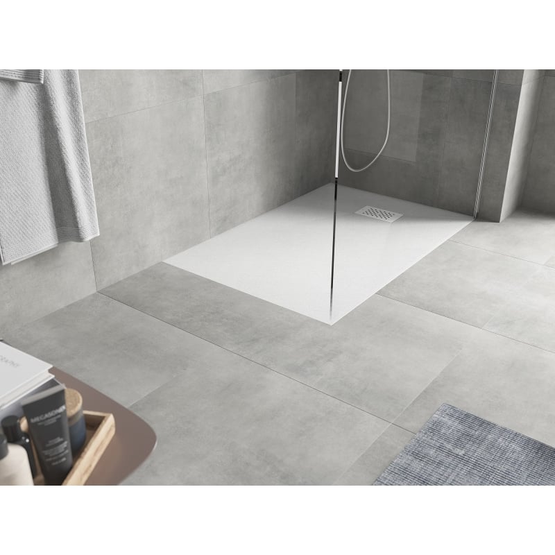 Mexen Hugo brodzik prostokątny SMC 100 x 90 cm, biały, maskownica biała - 42109010-W