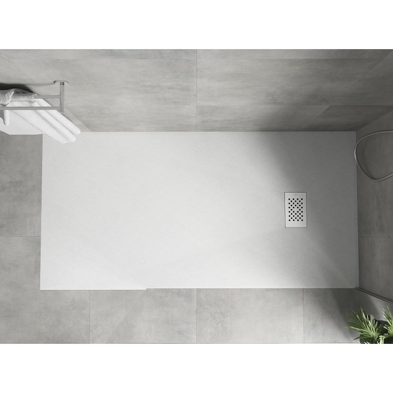 Mexen Hugo brodzik prostokątny SMC 170 x 90 cm, biały, maskownica biała - 42109017-W