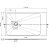 Mexen Hugo brodzik prostokątny SMC 180 x 90 cm, biały, maskownica biała - 42109018-W