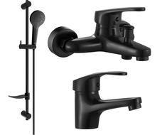 Mexen Erica DF05 zestaw wannowy, czarny - 746403DF05-70